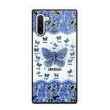 Personalized Butterflies & Flowers Grandma with Kid's Name Phonecase Printed 23MAR-DT04