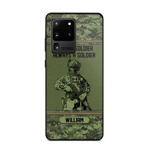 Personalized Canadian Soldier Once A Soldier Always A Soldier Camo Phonecase Printed 23MAR-DT07