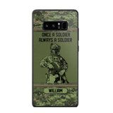 Personalized Canadian Soldier Once A Soldier Always A Soldier Camo Phonecase Printed 23MAR-DT07