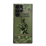 Personalized Canadian Soldier Once A Soldier Always A Soldier Camo Phonecase Printed 23MAR-DT07