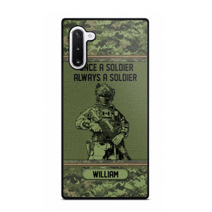 Personalized Canadian Soldier Once A Soldier Always A Soldier Camo Phonecase Printed 23MAR-DT07