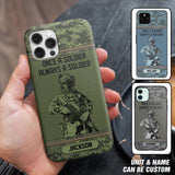 Personalized Canadian Soldier Once A Soldier Always A Soldier Camo Phonecase Printed 23MAR-DT07