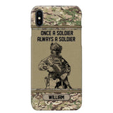 Personalized UK Soldier Once A Soldier Always A Soldier Camo Phonecase Printed 23MAR-DT07