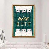 PERSONALIZED NICE BUTT CATS CANVAS PRINTED QTDT0603