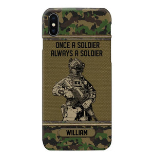 Personalized Swiss Soldier Once A Soldier Always A Soldier Camo Phonecase Printed 23MAR-DT07