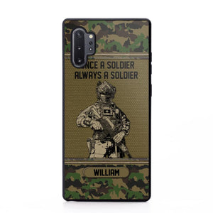 Personalized Swiss Soldier Once A Soldier Always A Soldier Camo Phonecase Printed 23MAR-DT07