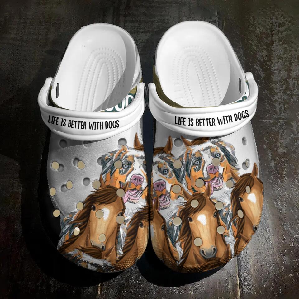 Personalized Life Is Better With Dogs Clog Slipper Shoes Printed 23FEB-DT20  copy