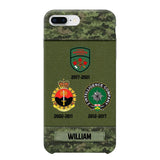 Personalized Canadian Soldier/ Veteran Logo Camo Phonecase Printed 23MAR-DT08