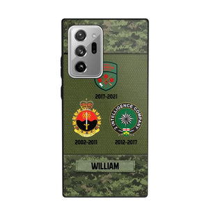 Personalized Canadian Soldier/ Veteran Logo Camo Phonecase Printed 23MAR-DT08