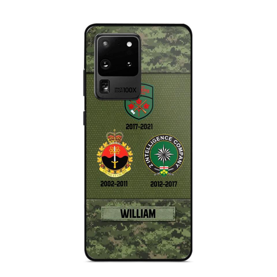 Personalized Canadian Soldier/ Veteran Logo Camo Phonecase Printed 23MAR-DT08