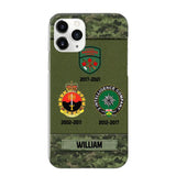 Personalized Canadian Soldier/ Veteran Logo Camo Phonecase Printed 23MAR-DT08