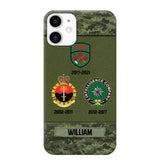 Personalized Canadian Soldier/ Veteran Logo Camo Phonecase Printed 23MAR-DT08