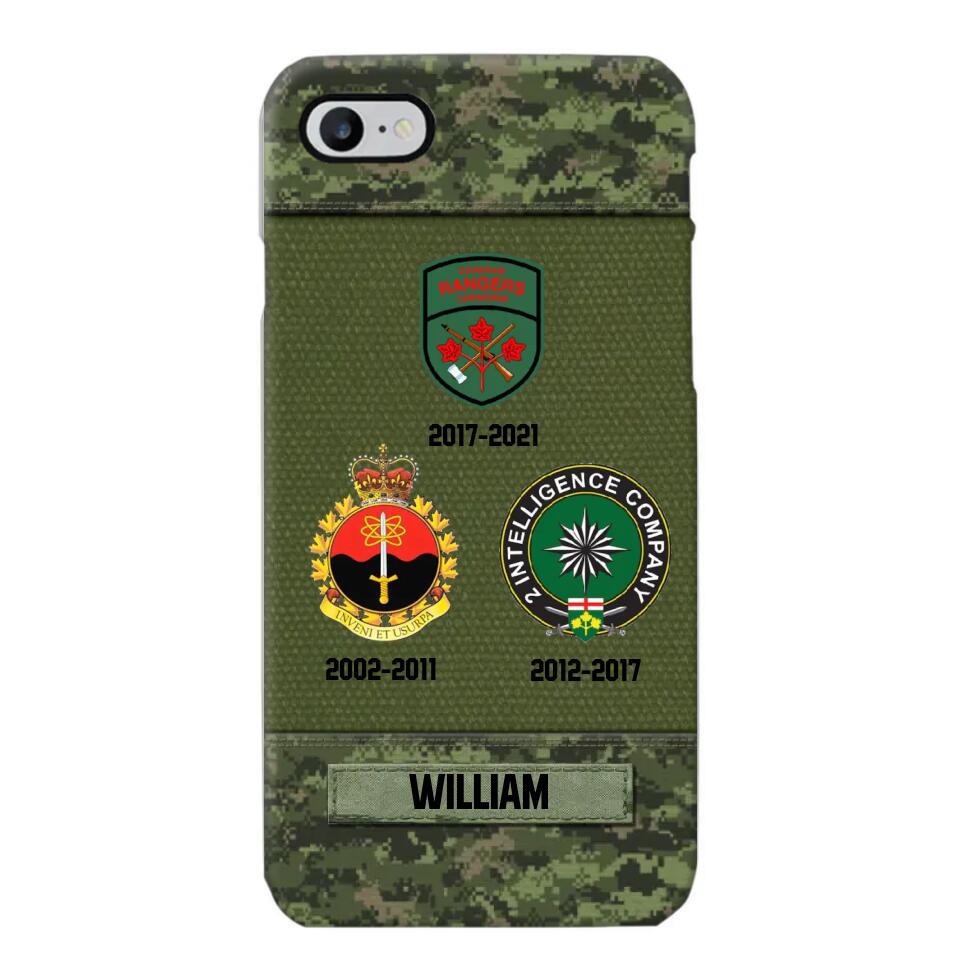 Personalized Canadian Soldier/ Veteran Logo Camo Phonecase Printed 23MAR-DT08