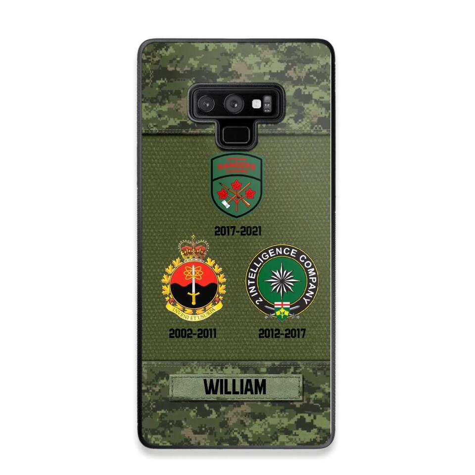 Personalized Canadian Soldier/ Veteran Logo Camo Phonecase Printed 23MAR-DT08