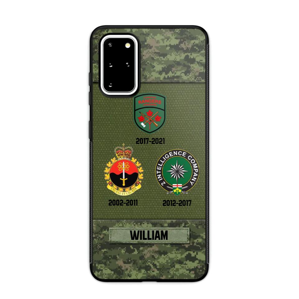 Personalized Canadian Soldier/ Veteran Logo Camo Phonecase Printed 23MAR-DT08