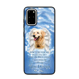 Personalized Upload Your Dog's Photo Don't Cry For Me Mom! I'm Ok! I Can Run Like A Puppy I Can Even Fly With My New Wings Phonecase Printed QTHQ0903