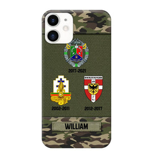 Personalized French Soldier/ Veteran Logo Camo Phonecase Printed 23MAR-DT08