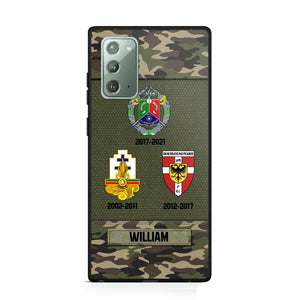 Personalized French Soldier/ Veteran Logo Camo Phonecase Printed 23MAR-DT08