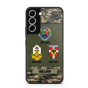 Personalized French Soldier/ Veteran Logo Camo Phonecase Printed 23MAR-DT08