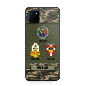 Personalized French Soldier/ Veteran Logo Camo Phonecase Printed 23MAR-DT08