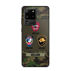 Personalized Swiss Soldier/ Veteran Logo Camo Phonecase Printed 23MAR-DT08