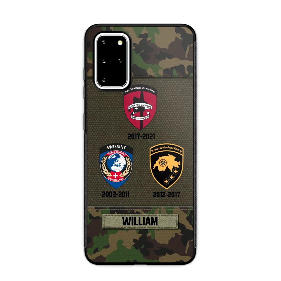 Personalized Swiss Soldier/ Veteran Logo Camo Phonecase Printed 23MAR-DT08