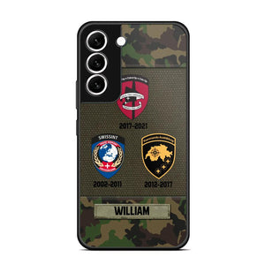 Personalized Swiss Soldier/ Veteran Logo Camo Phonecase Printed 23MAR-DT08