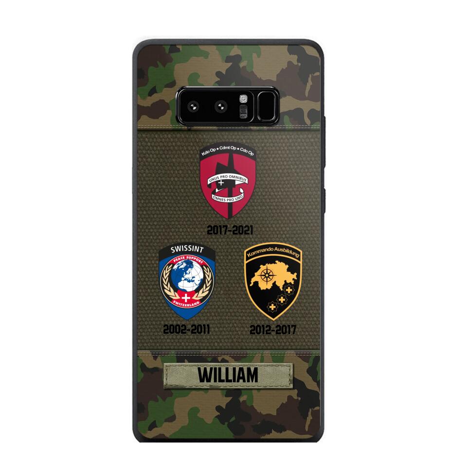 Personalized Swiss Soldier/ Veteran Logo Camo Phonecase Printed 23MAR-DT08