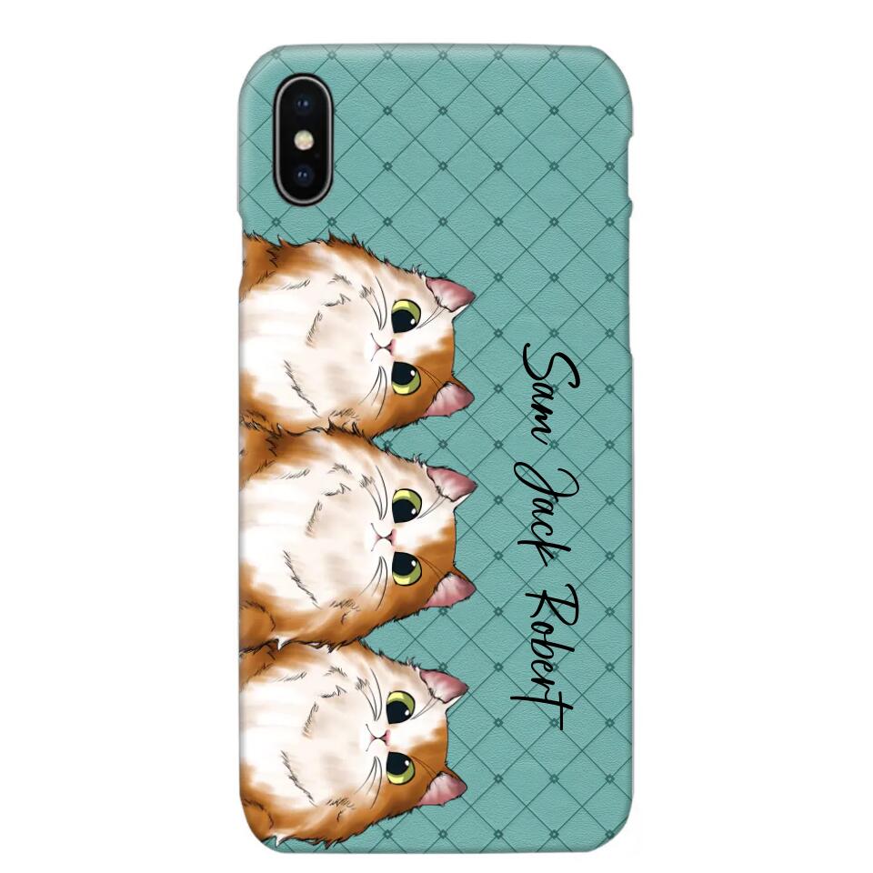 Personalized Cat Lovers With Colorful Background Phonecase Printed 23MAR-HQ10