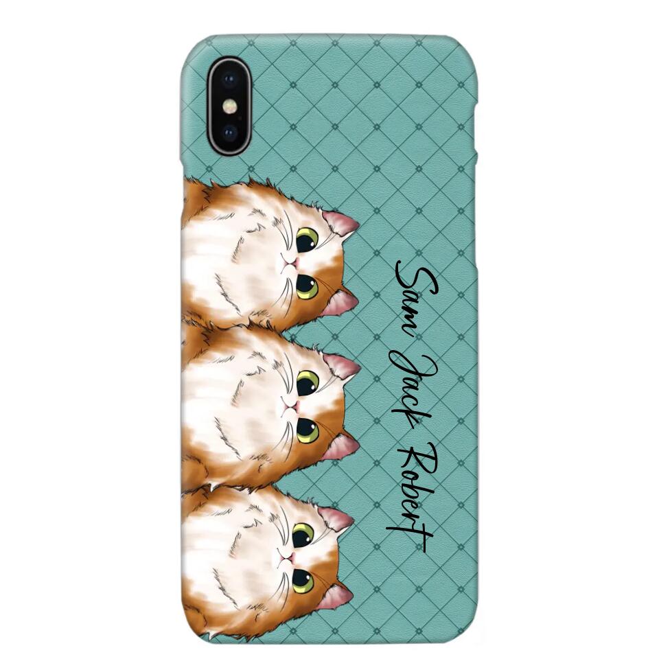 Personalized Cat Lovers With Colorful Background Phonecase Printed 23MAR-HQ10