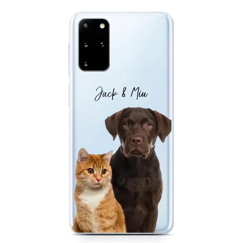 Personalized Upload Your Dog Cat Photo Dog Cat Lovers Silicon Phonecase 23MAR-HQ10