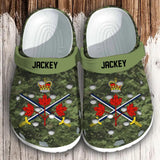 Personalized Canadian Veteran/Soldier Unit Icon Clog Slipper Shoes Printed QTHQ1303