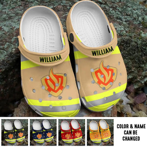 Personalized Netherlands Firefighter Logo Clog Slipper Shoes Printed 23MAR-DT13