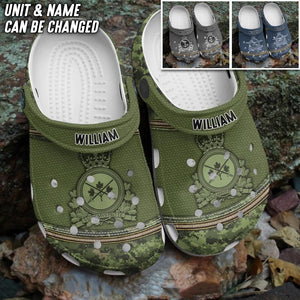 Personalized Canadian Veteran/Soldier Icon & Name Clog Slipper Shoes Printed 23MAR-DT14