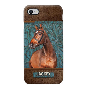 Personalized Upload Your Horse Photo Leather Phonecase Printed 23MAR-HQ16