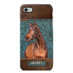 Personalized Upload Your Horse Photo Leather Phonecase Printed 23MAR-HQ16