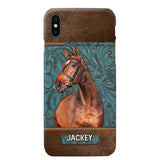 Personalized Upload Your Horse Photo Leather Phonecase Printed 23MAR-HQ16