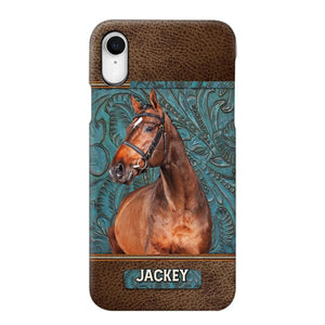 Personalized Upload Your Horse Photo Leather Phonecase Printed 23MAR-HQ16