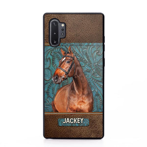 Personalized Upload Your Horse Photo Leather Phonecase Printed 23MAR-HQ16