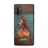 Personalized Upload Your Horse Photo Leather Phonecase Printed 23MAR-HQ16