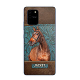 Personalized Upload Your Horse Photo Leather Phonecase Printed 23MAR-HQ16