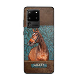 Personalized Upload Your Horse Photo Leather Phonecase Printed 23MAR-HQ16