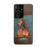 Personalized Upload Your Horse Photo Leather Phonecase Printed 23MAR-HQ16