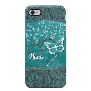 Personalized Butterflies Grandma Heart & Kid's Name Phonecase Printed QTDT1703