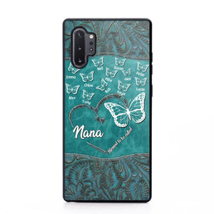 Personalized Butterflies Grandma Heart & Kid's Name Phonecase Printed QTDT1703