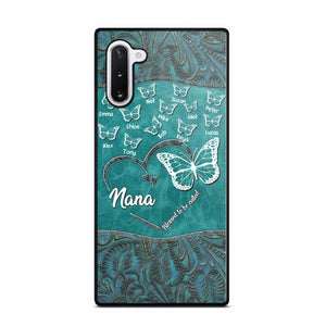 Personalized Butterflies Grandma Heart & Kid's Name Phonecase Printed QTDT1703