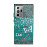 Personalized Butterflies Grandma Heart & Kid's Name Phonecase Printed QTDT1703