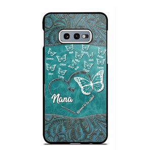 Personalized Butterflies Grandma Heart & Kid's Name Phonecase Printed QTDT1703