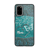 Personalized Butterflies Grandma Heart & Kid's Name Phonecase Printed QTDT1703