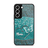 Personalized Butterflies Grandma Heart & Kid's Name Phonecase Printed QTDT1703